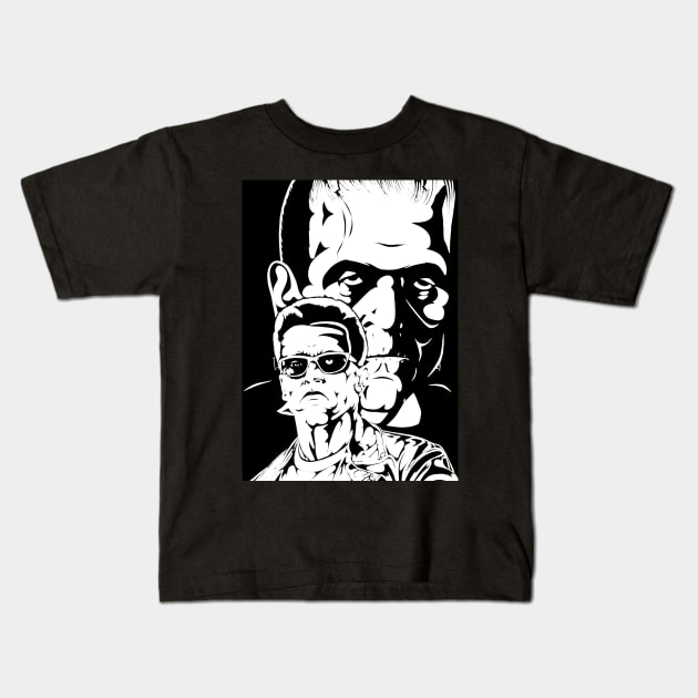 Frankenstein Terminator Kids T-Shirt by buddysbane